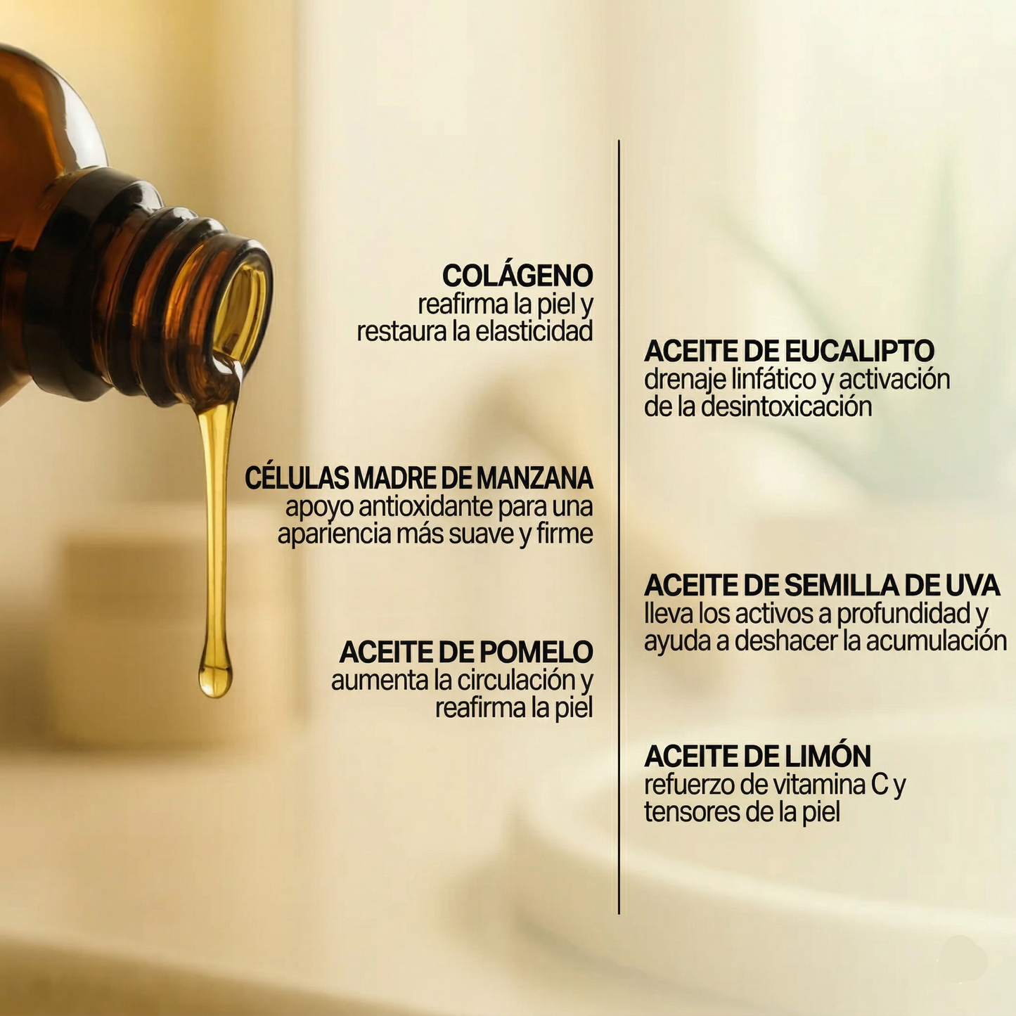 Kit de Aceite Anticelulítico y Rodillo Masajeador de Drenaje Linfático